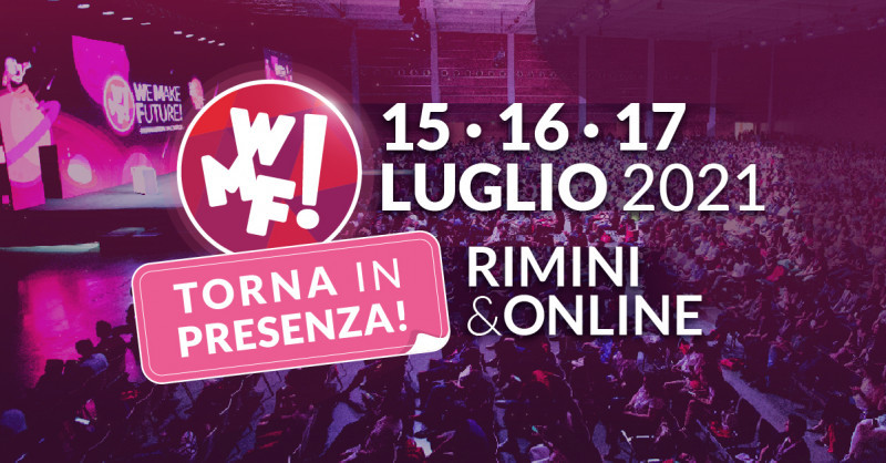 Sale formative verticali su web marketing e imprenditorialità, talk ispirazionali su innovazione digitale e sociale, attualità, concerti, startup competition, proiezioni cinematografiche, eventi di business e networking. Il WMF torna al Palacongressi di Rimini con un’edizione alla quale sarà possibile partecipare in presenza - con posti limitati e riservati - e online. Tante le novità tra cui alcuni tavoli istituzionali per l’analisi del PNRR, aree interne ed esterne dedicate a droni, eSports and gaming, tecnologia, progetti di ricerca, libri e molto altro.