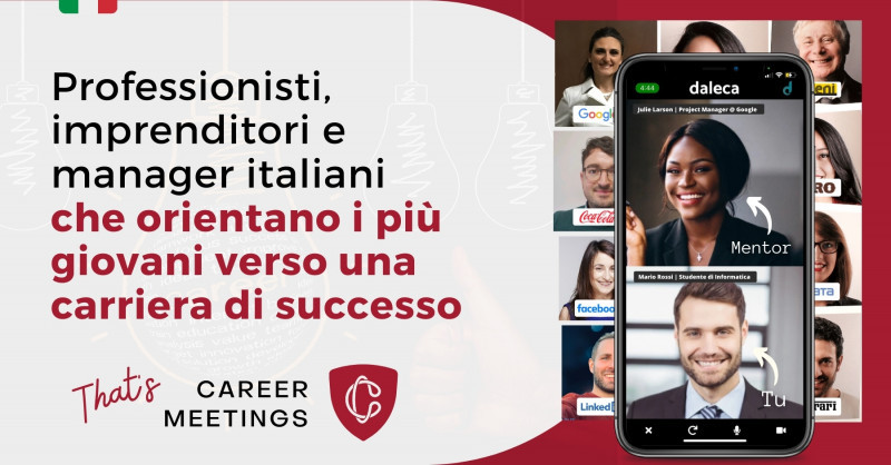 In un contesto in cui un bel po' di giovani hanno difficoltà ad inserirsi nel mondo del lavoro, consigli individuali da parte di persone che si trovino in uno stadio più avanzato della loro carriera professionale potrebbe fare la differenza nella vita di qualcuno di loro. È proprio in quest'ottica che nasce l'iniziativa 