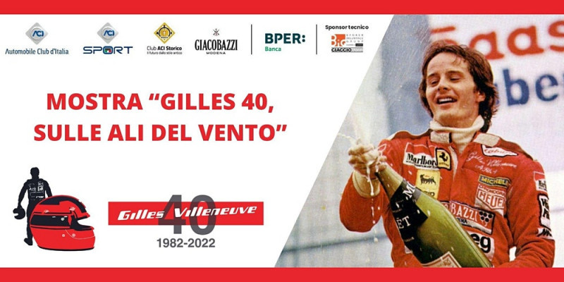 GILLES 40, SULLE ALI DEL VENTO”: Giacobazzi Vini, sponsor dal 1977 al 1982 del pilota canadese, ha il piacere di ospitare presso il museo della Cantina Giacobazzi, in via Provinciale Ovest 55 a Nonantola (Mo), una ricca ed unica al mondo esposizione di auto, cimeli di valore affettivo inestimabile, immagini sulla carriera e la vita del pilota canadese Gilles Villeneuve dal 14 maggio al 31 luglio.