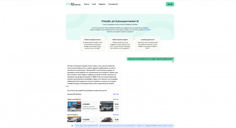 Il marketplace di auto che ha fatto la storia con l’iconica rivista si appresta a rivoluzionare il mondo della compravendita di auto online grazie all’integrazione del nuovo portale con ChatGPT: all’Automotive Dealer Day 2023 farà il debutto ufficiale dopo il restyling completo del brand.