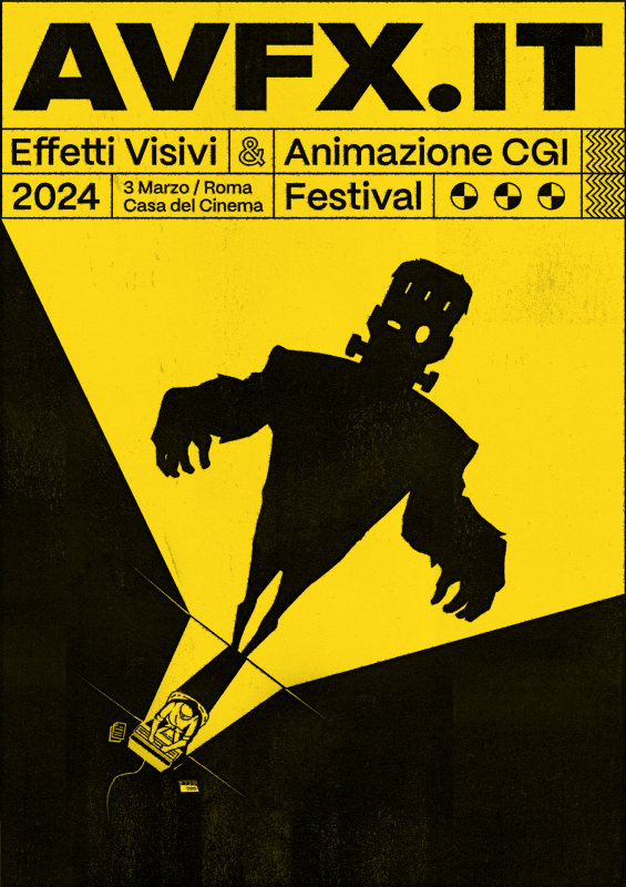 L’Associazione Effetti Visivi e Accademia del Cinema Italiano - Premio David di Donatello vi invitano alla terza edizione del Festival degli Effetti Visivi e dell’Animazione CGI, presso la Casa del Cinema di Roma il 3 marzo 2024. Dopo il successo delle precedenti edizioni, con oltre 1000 presenze registrate nell’arco di una giornata, torna l’evento ad ingresso gratuito dedicato alla promozione della cultura dei VFX e dell’Animazione CGI, attraverso convegni, dibattiti, mostre e alla creazione di momenti di incontro tra aziende, professionisti, studenti e appassionati.