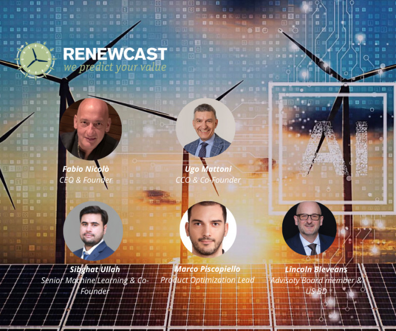 Renewcast, startup innovativa italiana specializzata nella previsione avanzata della generazione di energia eolica, è orgogliosa di annunciare la chiusura con successo di un finanziamento da circa 850.000 euro. Il round è stato guidato da Helen Ventures (Finlandia) e ha visto la partecipazione, come co-investor, di Tech4Planet, il Polo Nazionale di Trasferimento Tecnologico per la Sostenibilità Ambientale lanciato da CDP Venture Capital SGR; insieme al continuo supporto del team dei fondatori e dei precedenti investitori Beamline Fund e Mindtitan , l'ultima come partner di sviluppo tecnologico strategico.