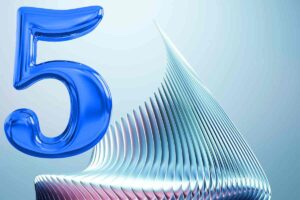 sfondo futuristico e numero 5