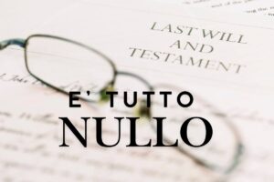 testamento e scritta