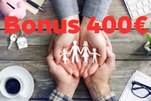 famiglia e scritta in rosso
