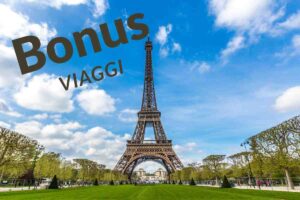 torre Eiffel e scritta bonus viaggi