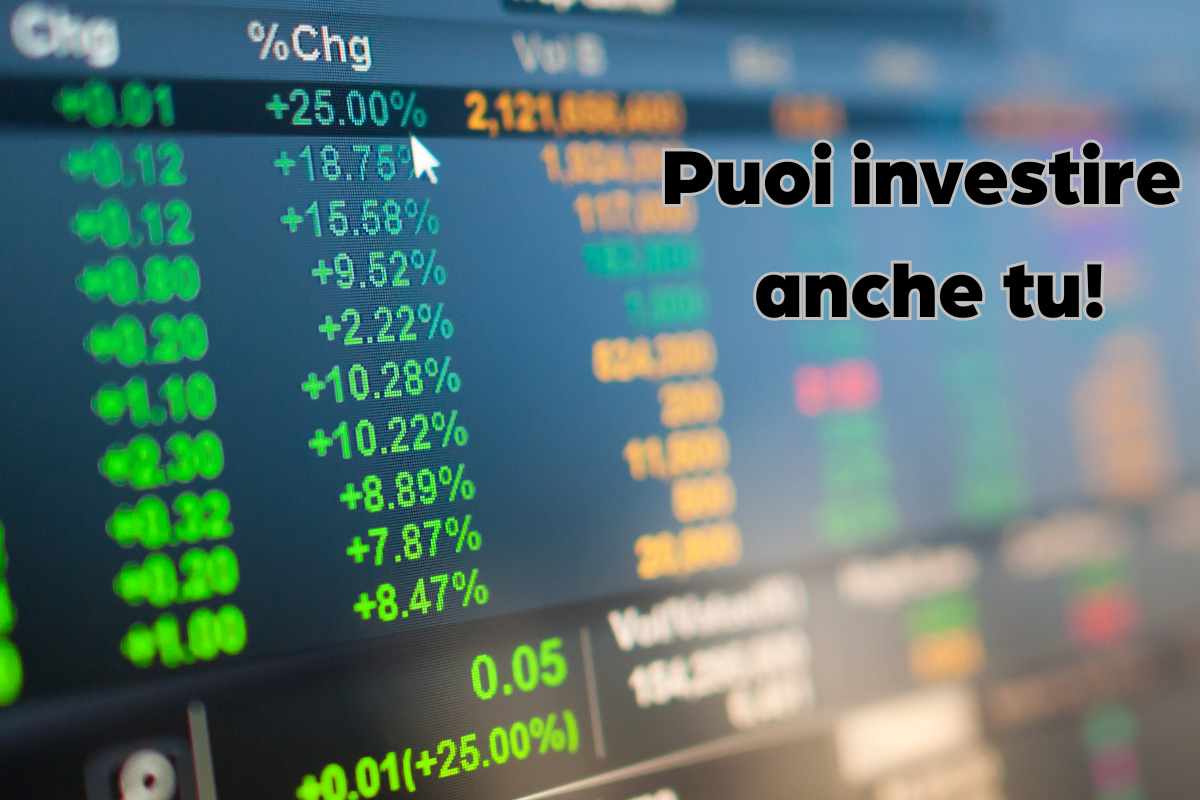 grafico gioco in borsa e scritta